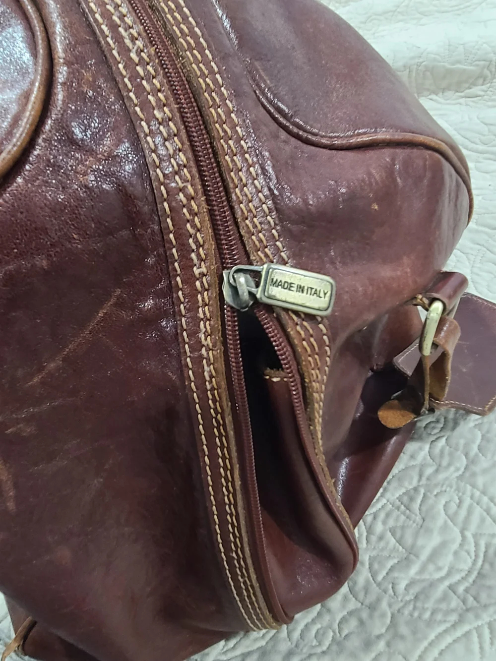 Men's Brown Leather Duffel Bag - Timeless Travel Carryall